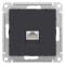 Розетка компьютерная 1-м AtlasDesign RJ45 кат.5E механизм карбон SE ATN001083